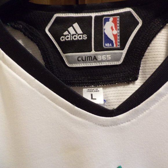 CELTICS BASKETBALL Long Sleeve White and Green Jersey-Adidas Clima365 - Large - Picture 3 of 9